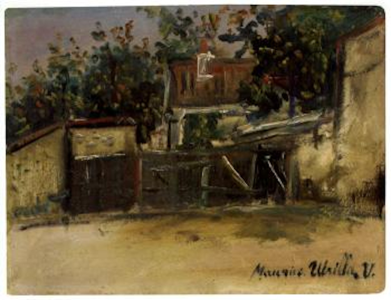 Le pavillon de la rue Saint-Vincent a Montmatre by Maurice Utrillo