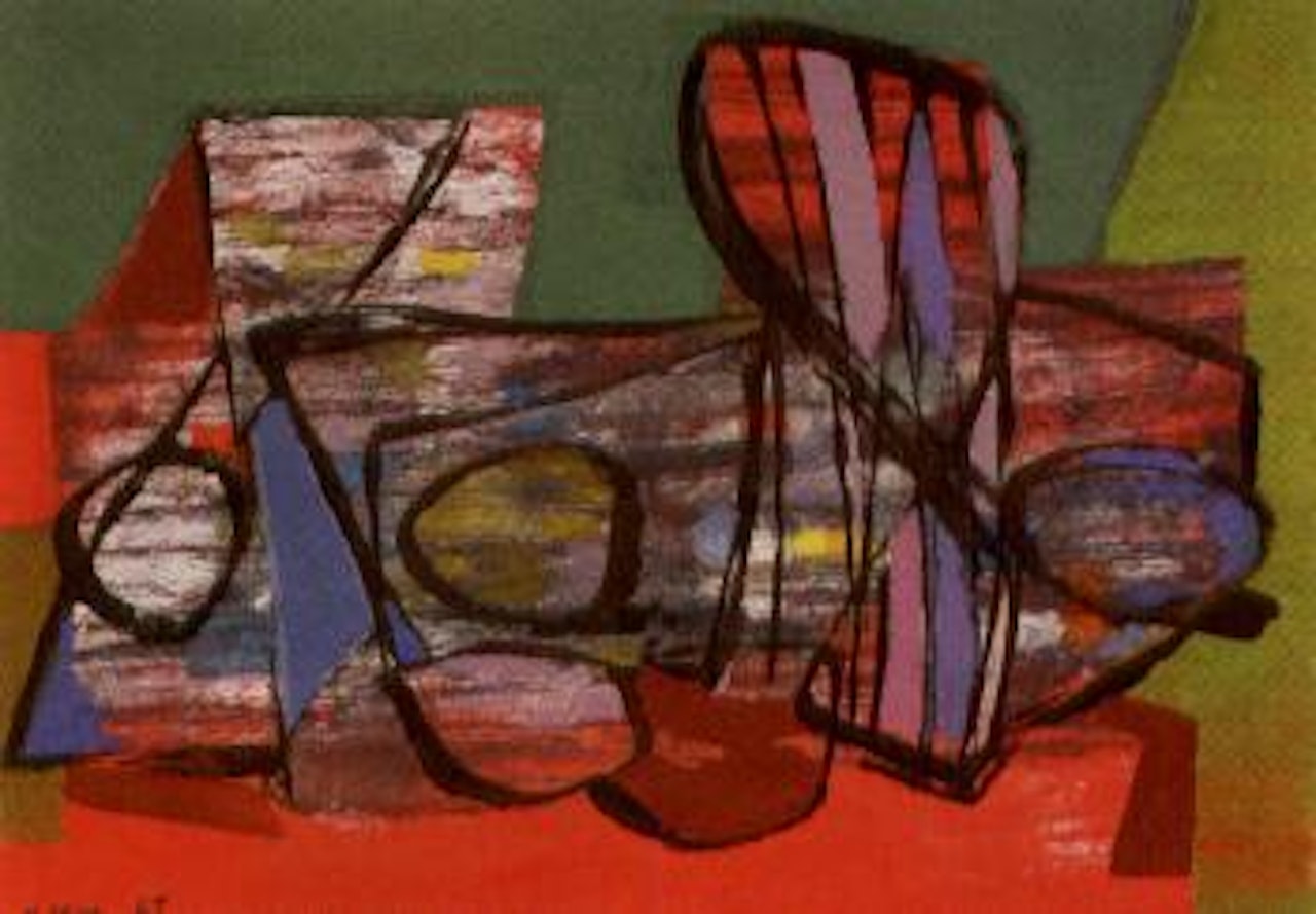 Still life on a big table by Jankel Adler