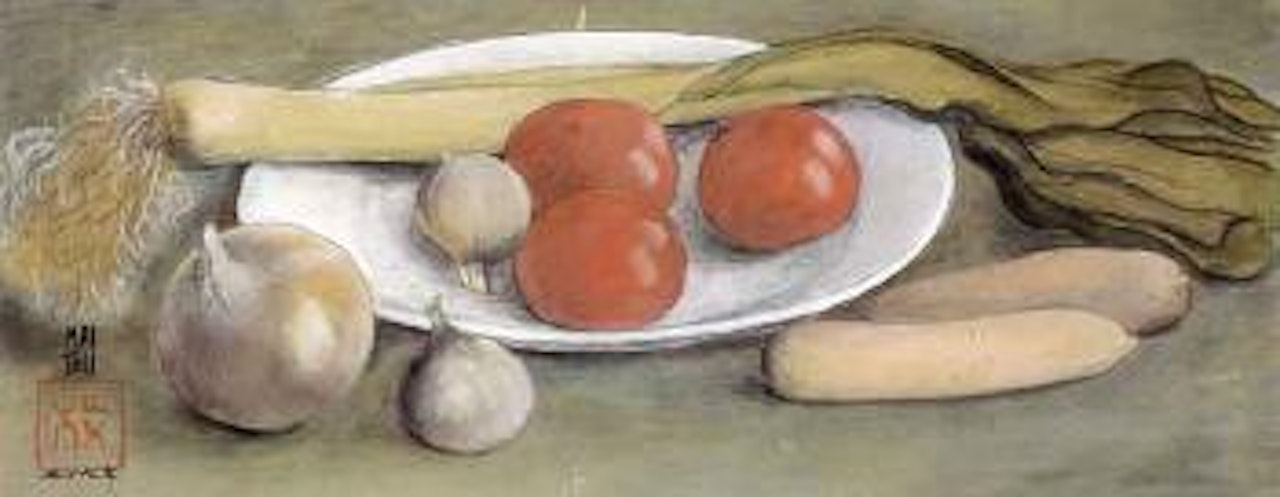 Poireau et tomates by Mai Trung Thu