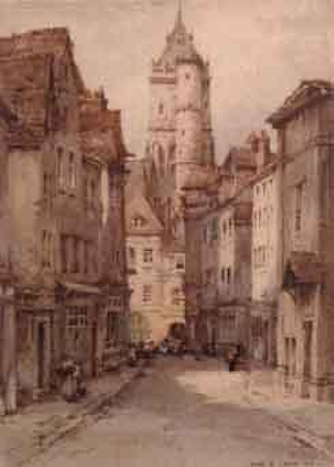 Continental street scene by Noel Harry Leaver