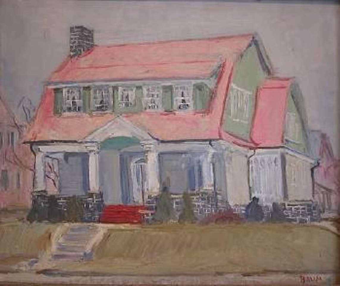 Portrait of Dr C A Paulus home at Main and Hamlin Ave by Walter Emerson Baum