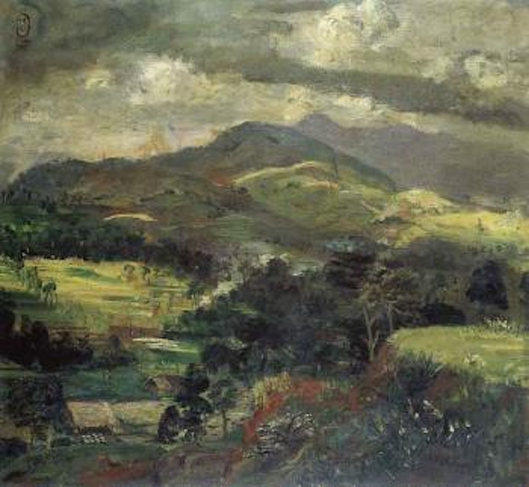Tjibogo landscape by Sindutomo Sudjojono