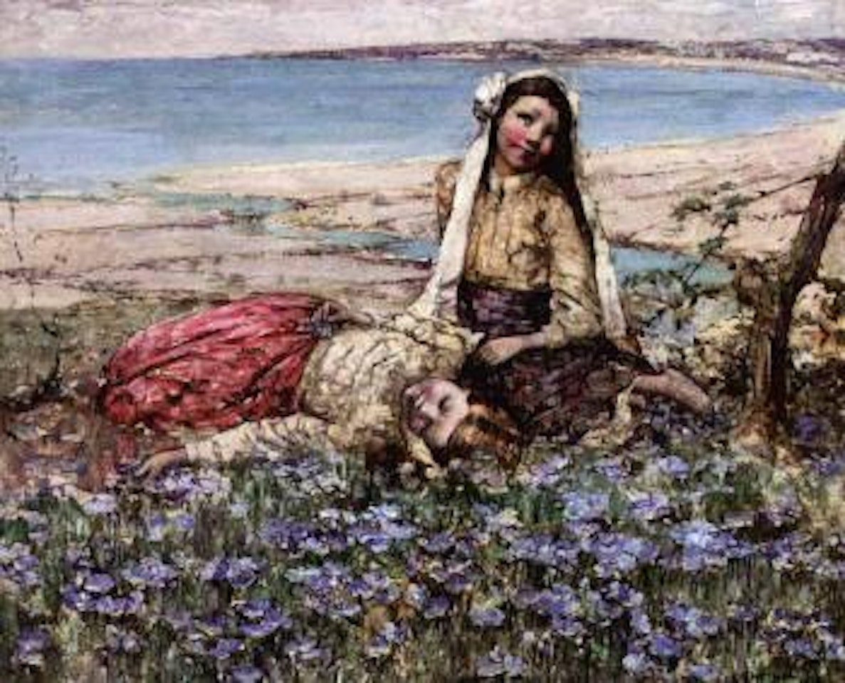 Picking violets, Brighouse Bay by Edward Atkinson Hornel