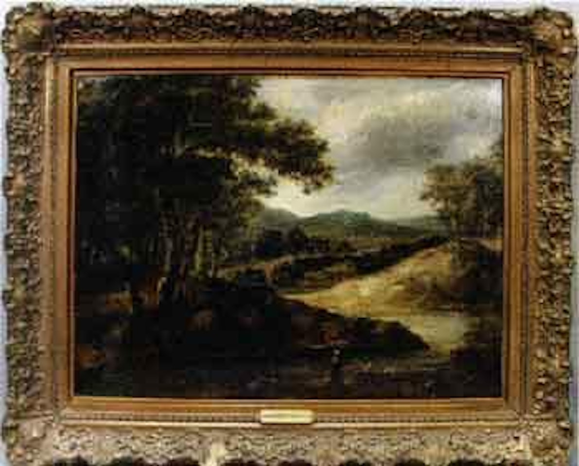 River landscape by John Constable