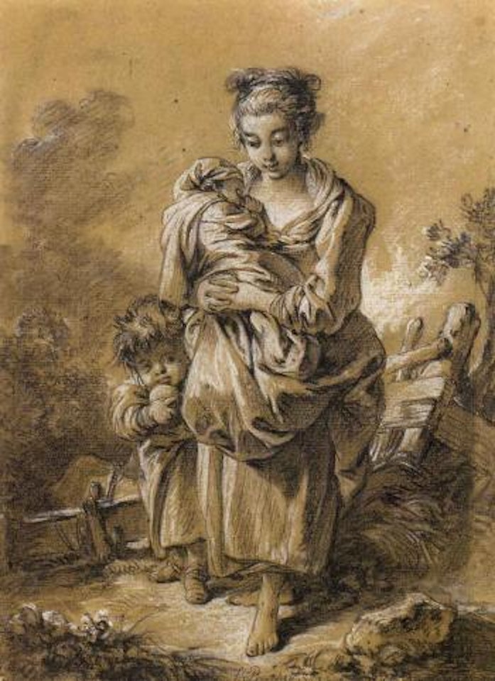 Mother and children by Francois Boucher