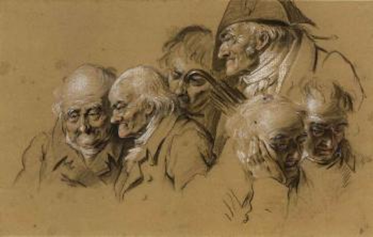 Etudes de tetes d'hommes by Louis-Leopold Boilly