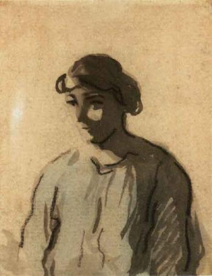 Femme a mi-corps by Honoré Daumier