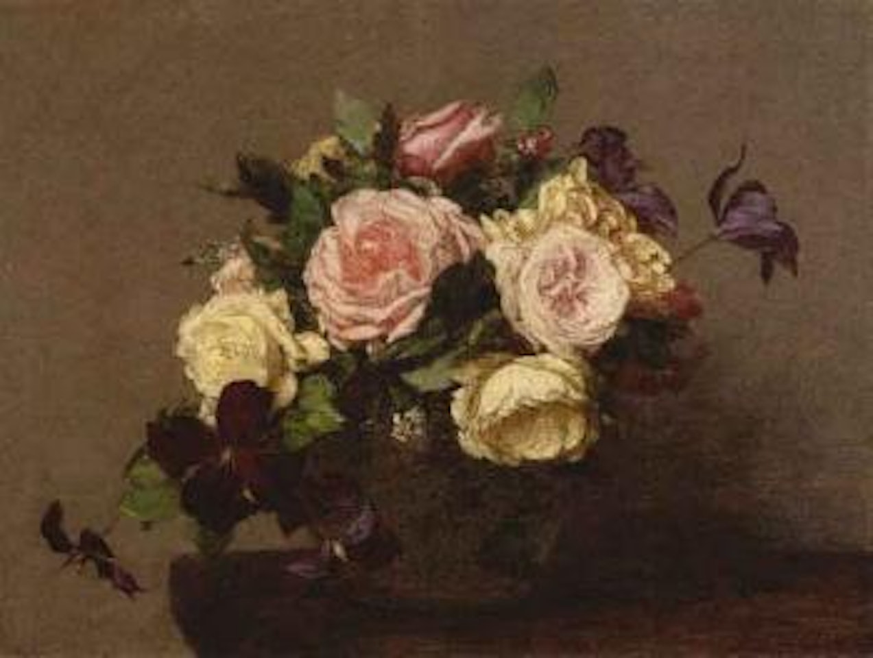 Roses et clematites by Henri Fantin-Latour