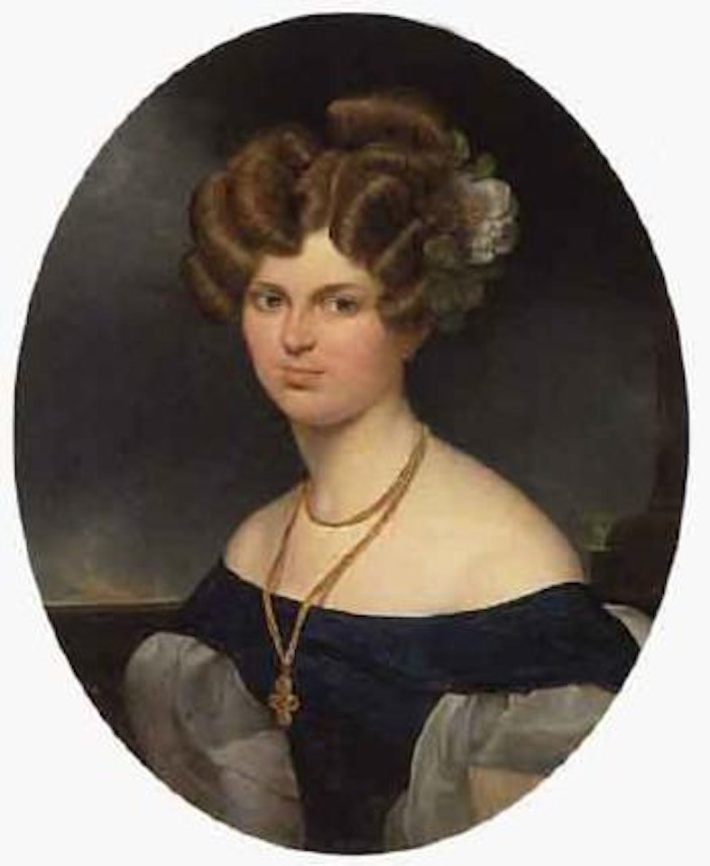 Portrait of a young lady by Ferdinand Georg Waldmüller