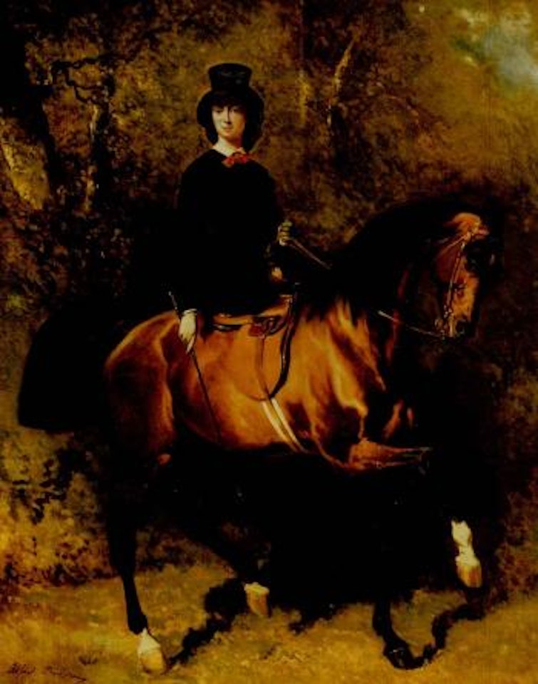 Une amazone au Bois de Boulogne by Alfred de Dreux