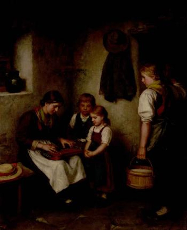 The music lesson by Franz von Defregger