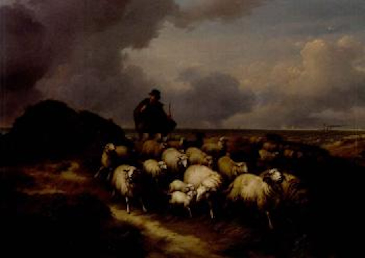 Un berger et son troupeau by Eugène Joseph Verboeckhoven