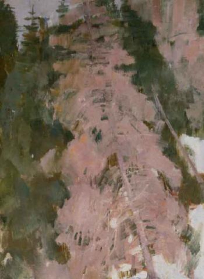 Leaning pine by Leon Gaspard