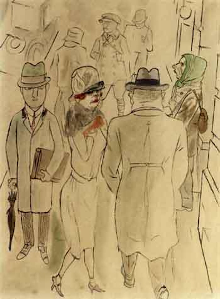 Strolling in Postdamerstrasse, Berlin, III by George Grosz