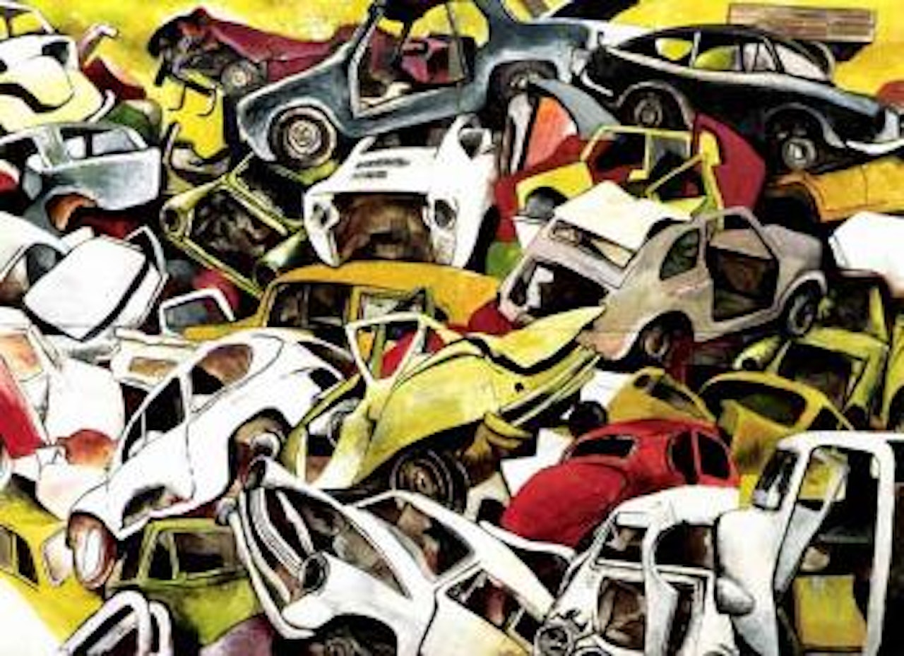 Car wrecks by Renato Guttuso