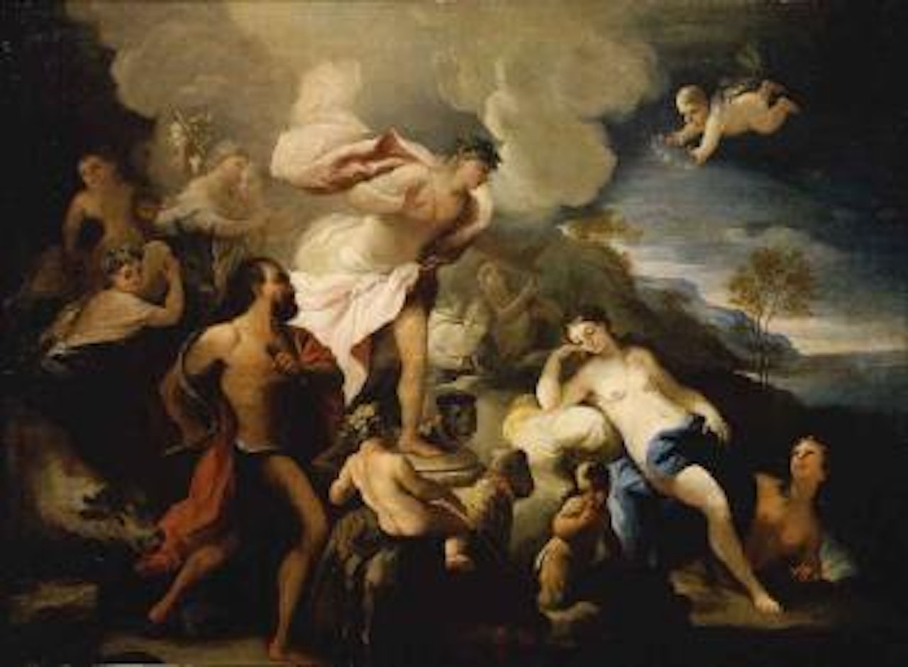 Bacchanal scene by Circle of Luca Giordano