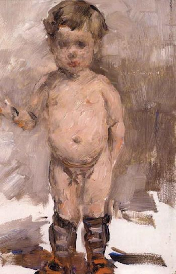 Standing naked boy by Lovis Corinth