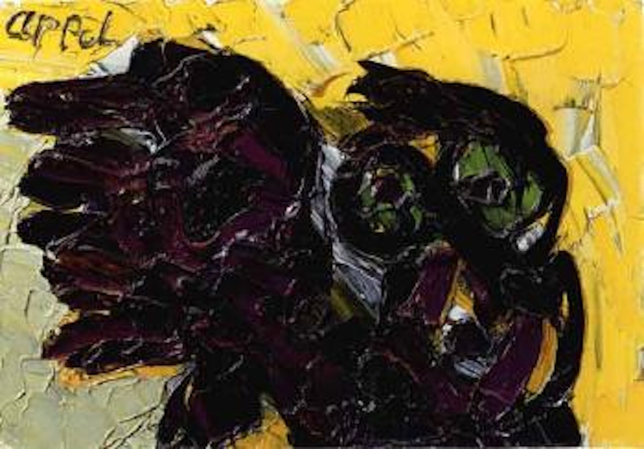 Untitled - faces by Karel Appel