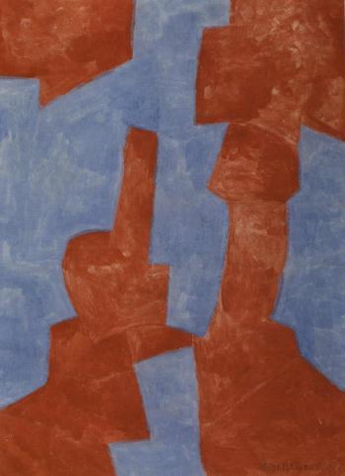 Composition blue/red by Serge Poliakoff