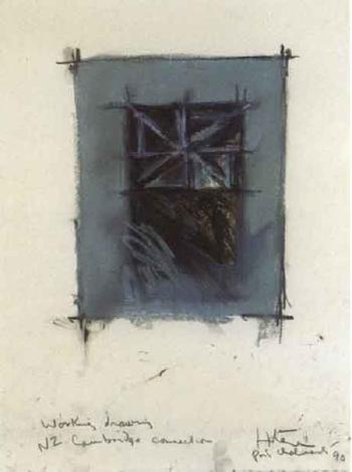 Working drawing - NZ Cambridge Connection by Ralph Hotere