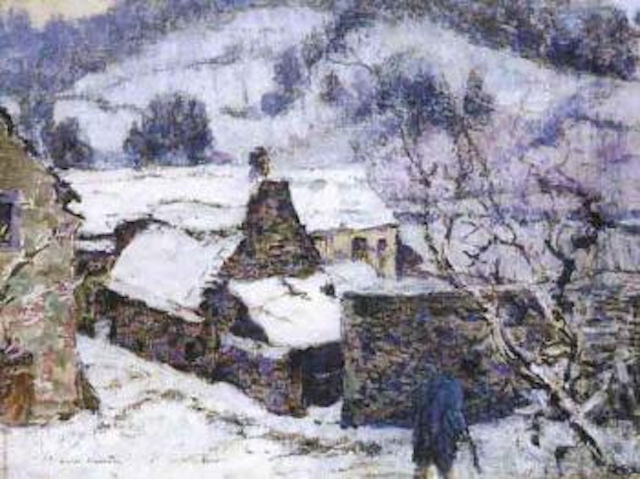 Hameau sous la neige by Victor Charreton