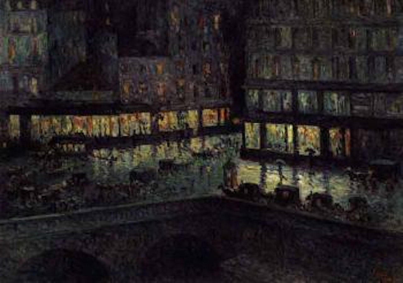 La Samaritaine, la nuit by Maximilien Luce