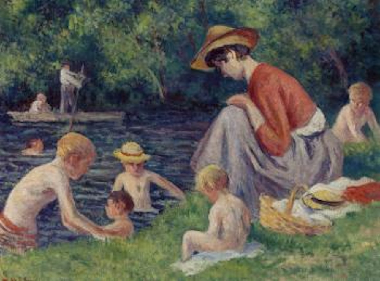 La baignade dans la cure by Maximilien Luce