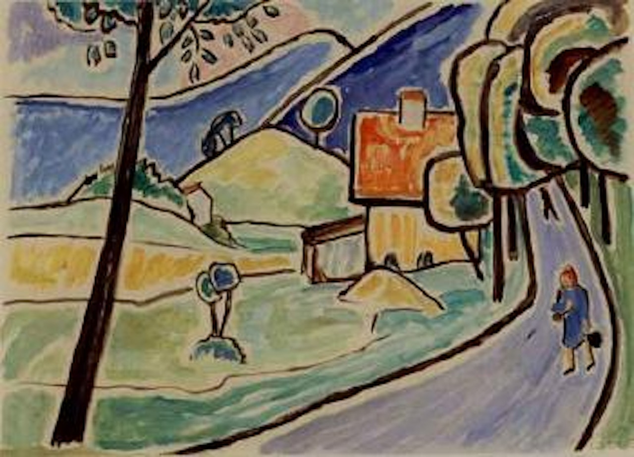 Landschaft - Landscape by Gabriele Münter