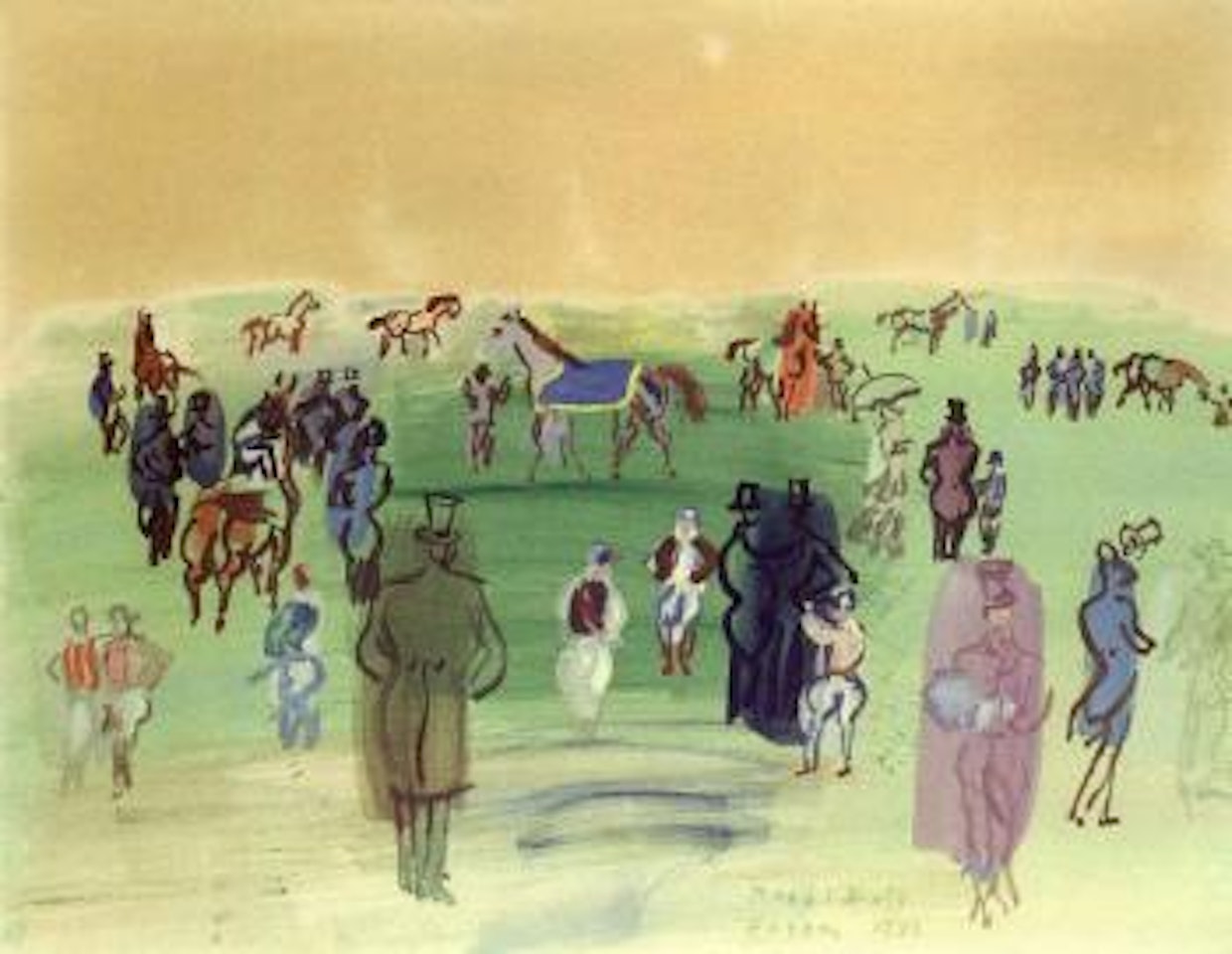 La pelouse a Epsom by Raoul Dufy