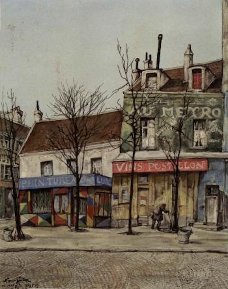 Scene de rue by Leonard Tsuguharu Foujita