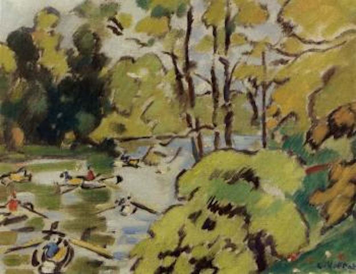 Canotage sur le lac du Bois de Boulogne by Louis Valtat