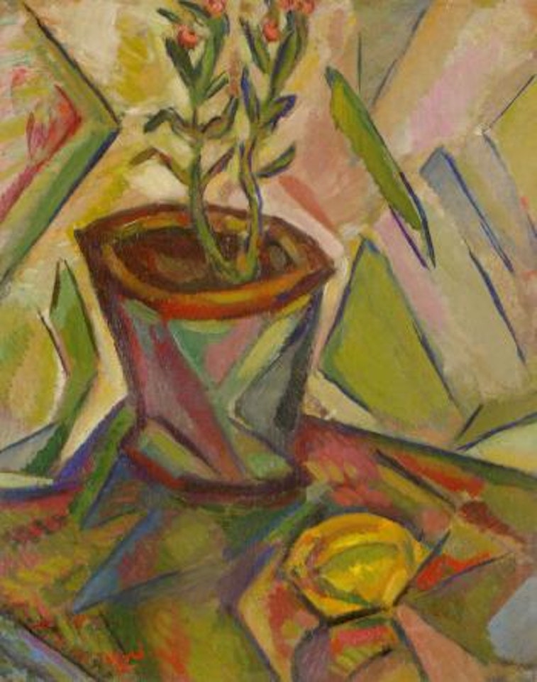Le pot de fleurs et le citron  by Joan Miró