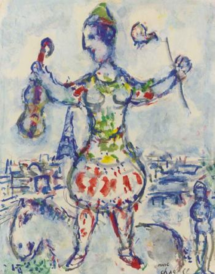 Clown a Paris by Marc Chagall