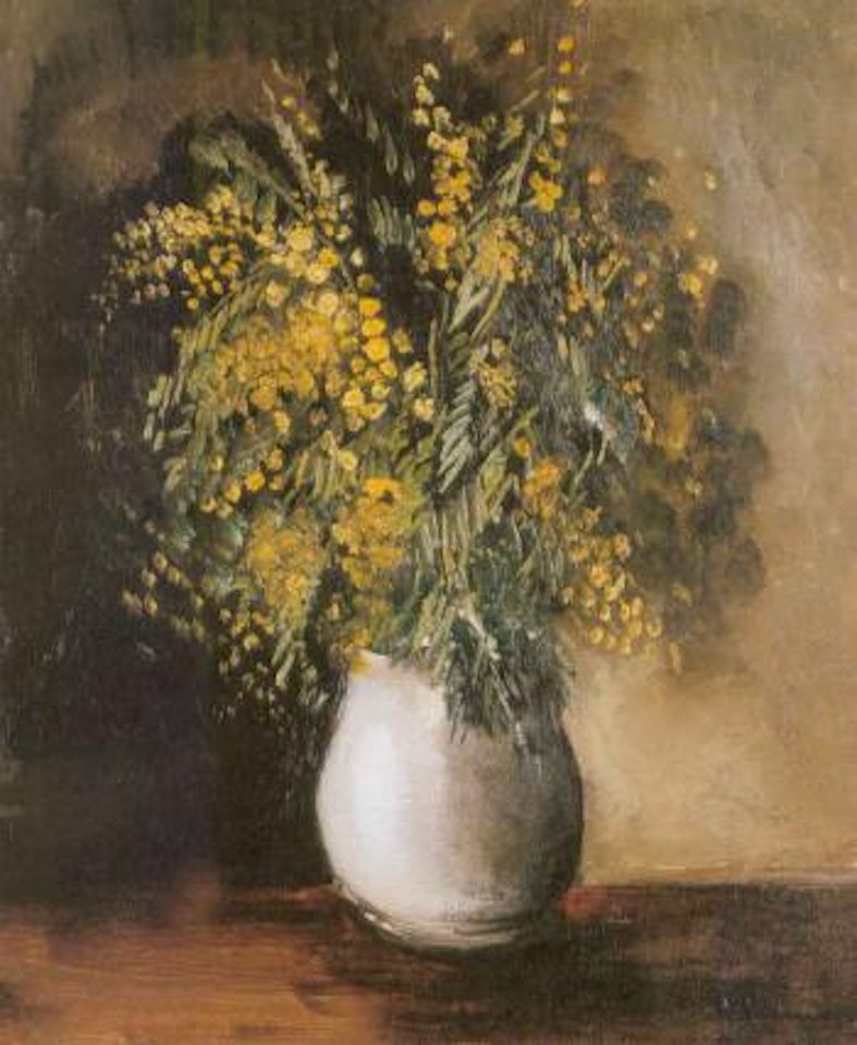 Mimosas dans un vase blanc by Maurice de Vlaminck