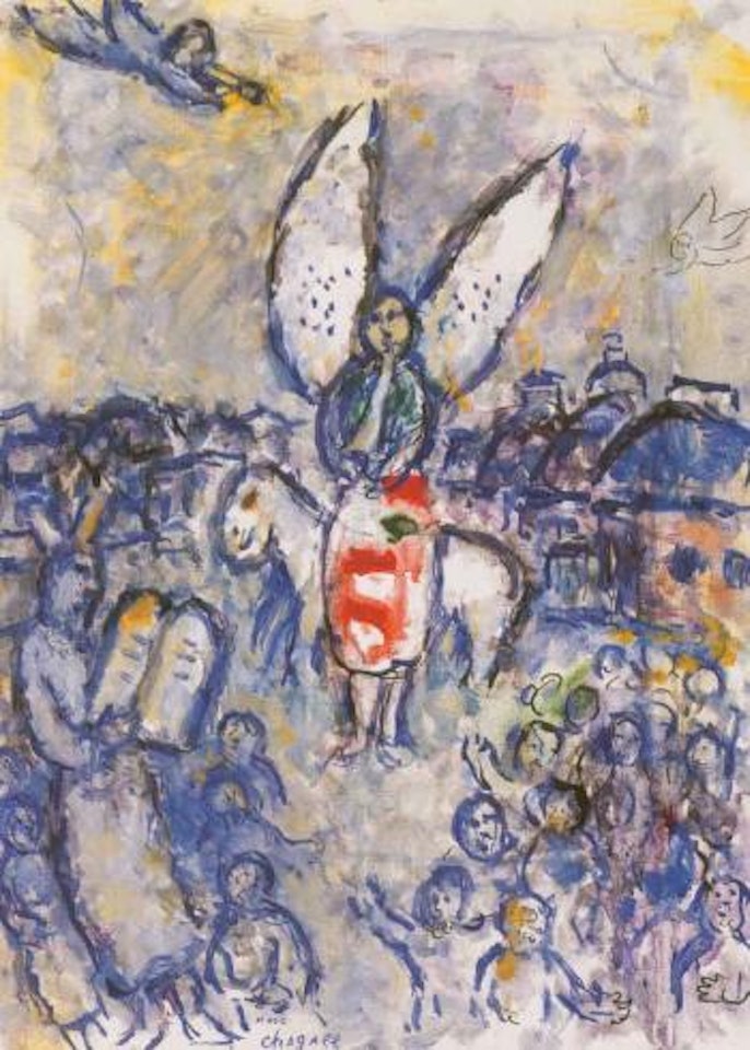 Ange au cheval blanc by Marc Chagall