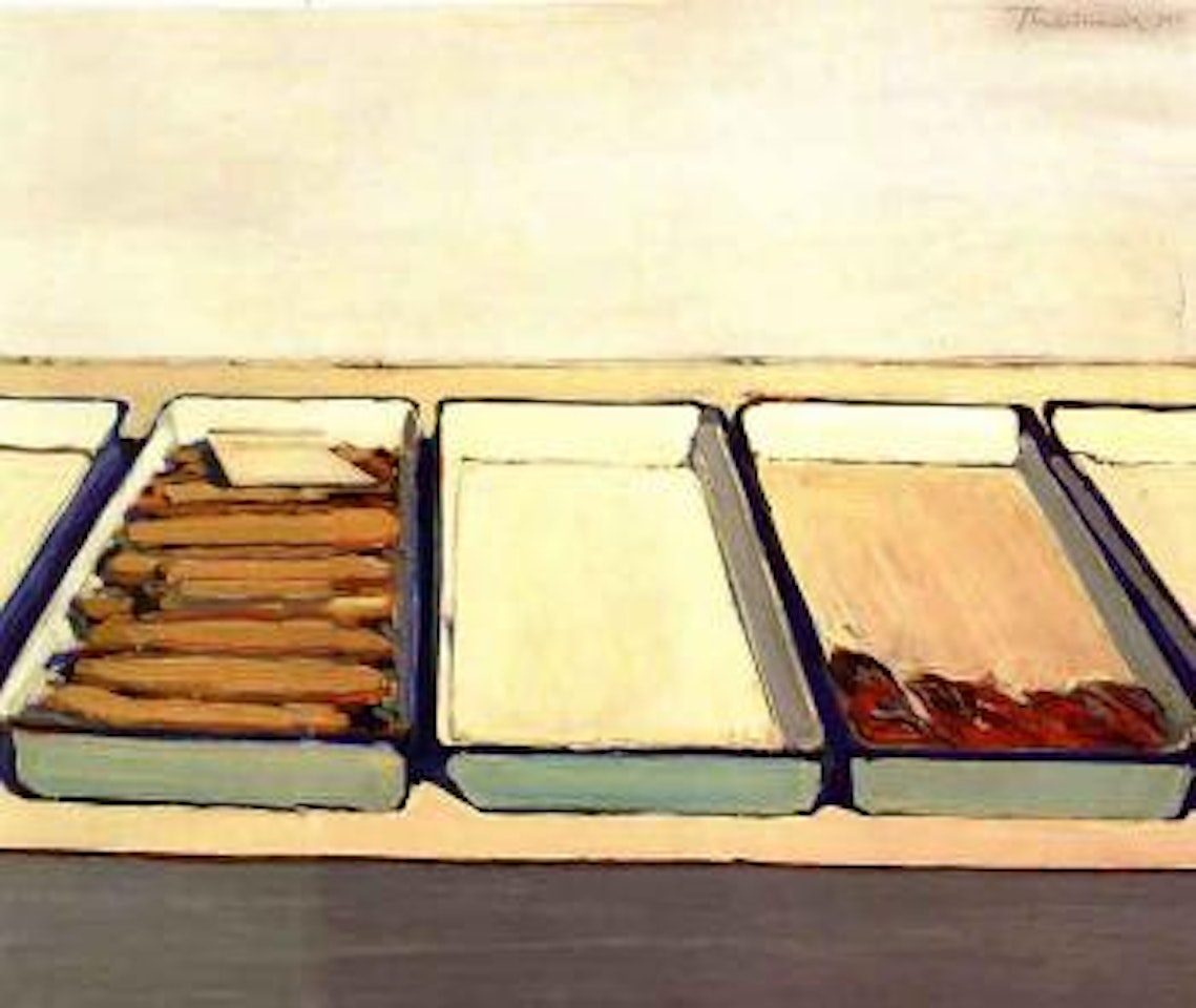 Delicatessen trays by Wayne Thiebaud