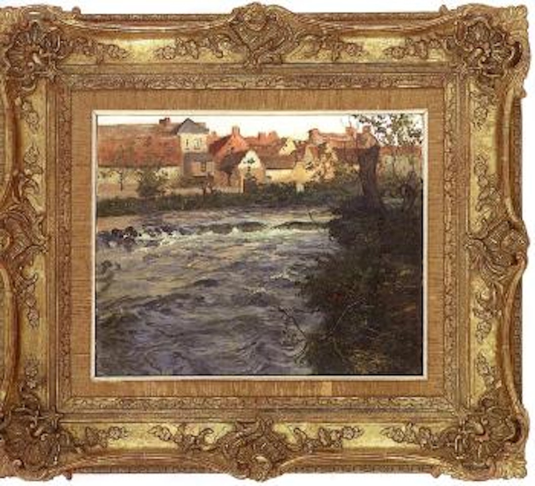 Paysage et riviere by Fritz Thaulow