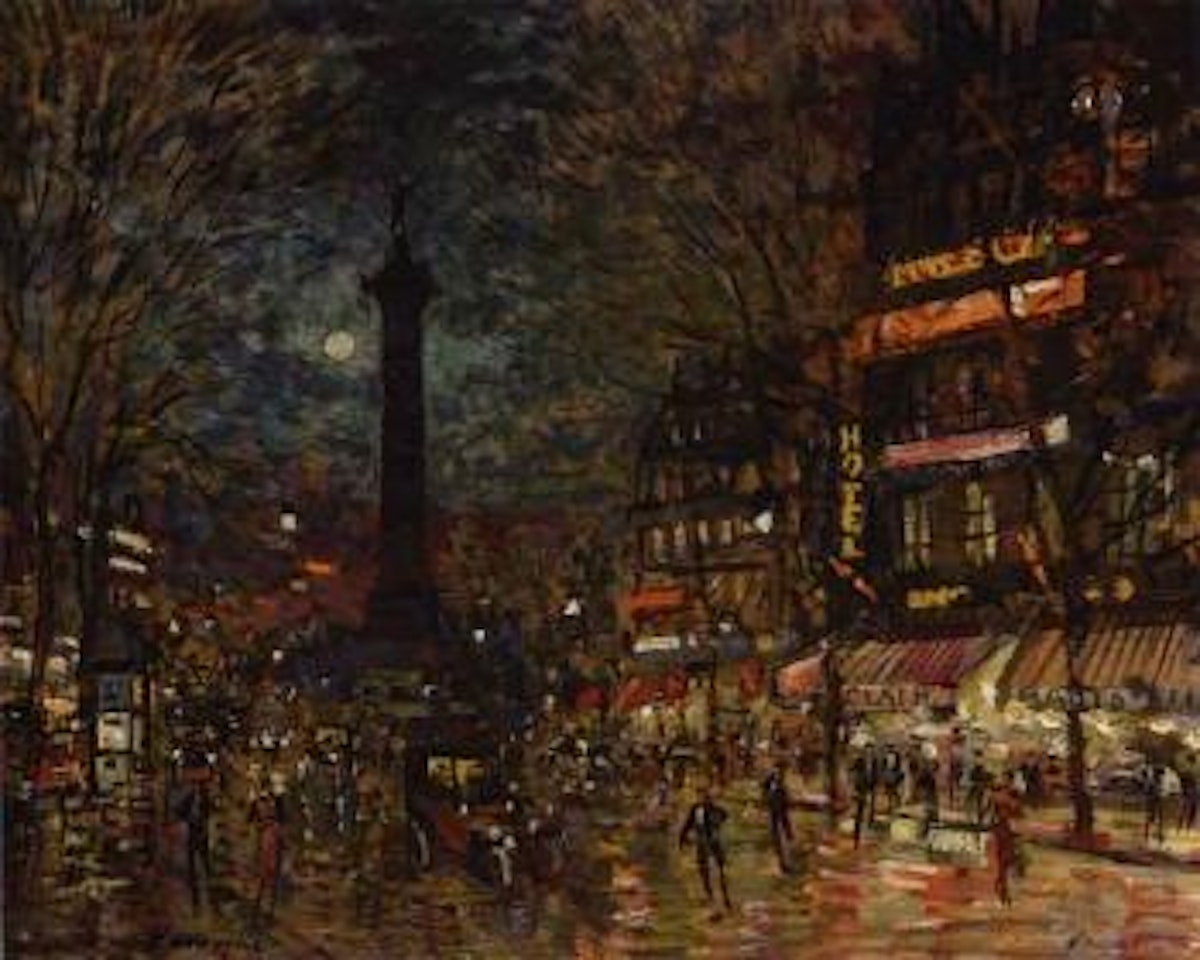Paris street scene by Konstantin Alekseevich Korovin