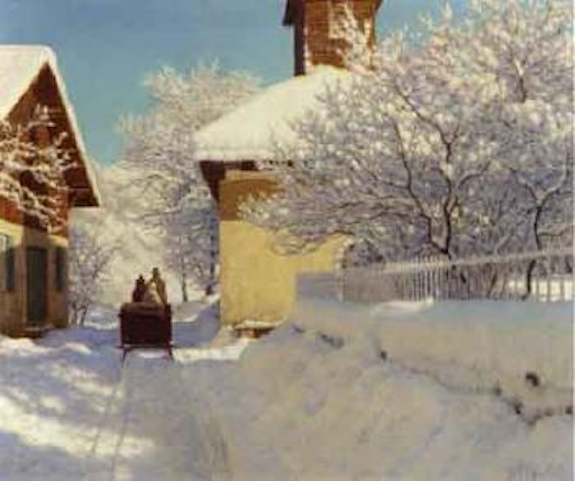 Winter landscape with sleigh by Ivan Fedorovich Choultse