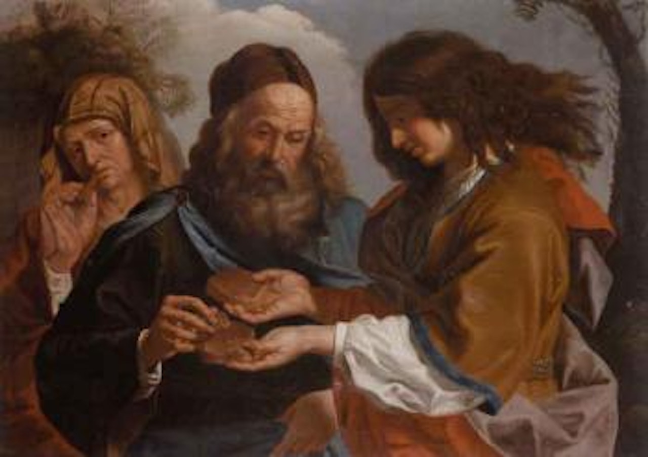Samson and the honeycomb by Guercino
