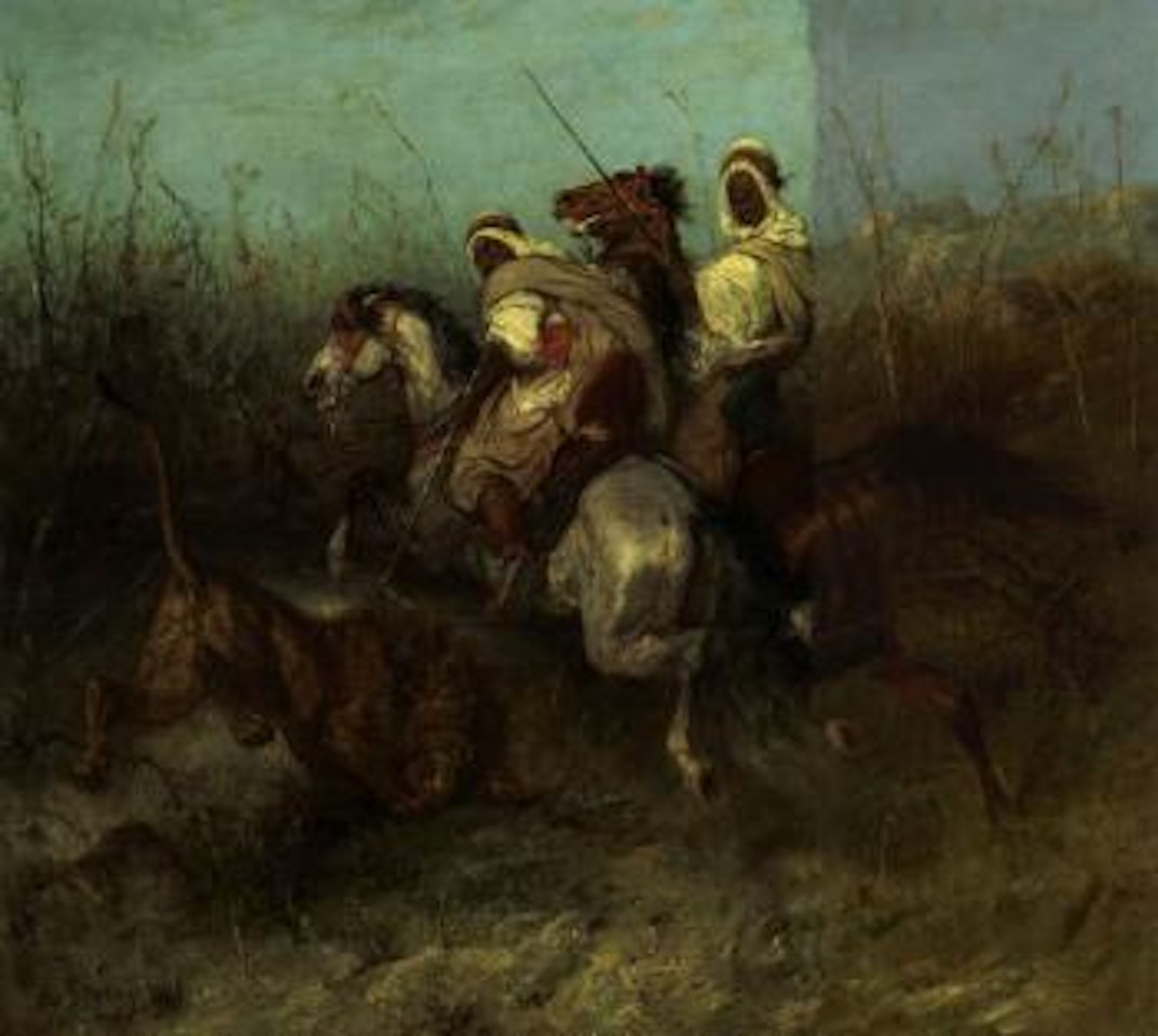 Lion hunt by Adolf Schreyer