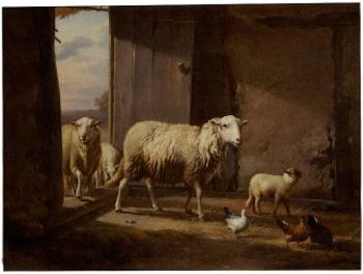 Sheep returning from pasture by Eugène Joseph Verboeckhoven