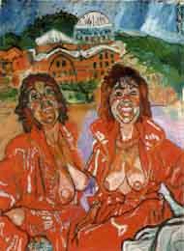 Double portrait of Patti in Turkey by John Bratby