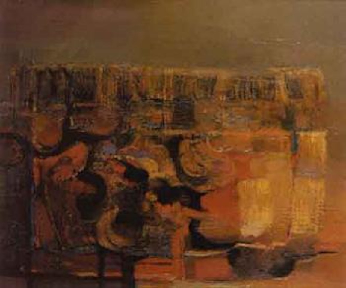 Red and gold landscape, corn and vine by Michael Ayrton