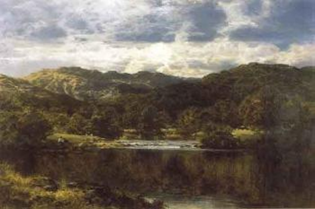 On the Llugwy, below, Capel Curig by Benjamin Williams Leader