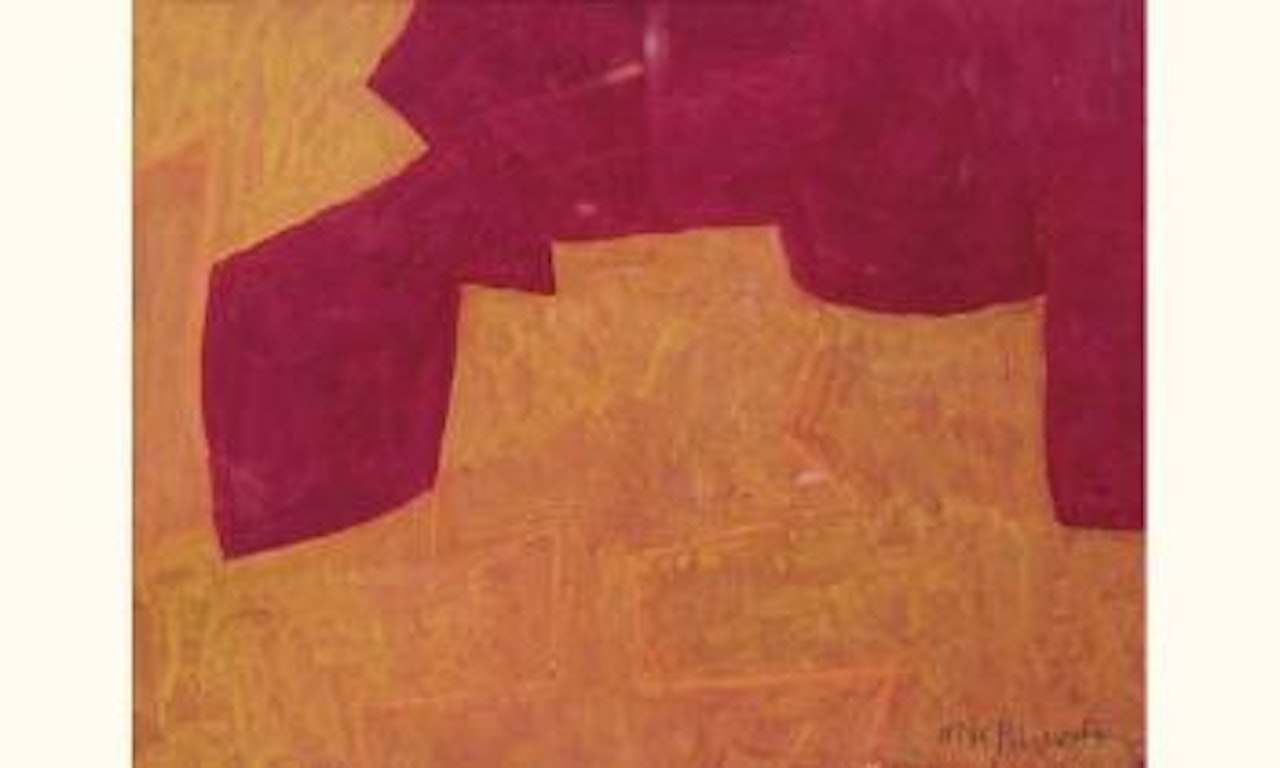 Composition lie de vin orange by Serge Poliakoff