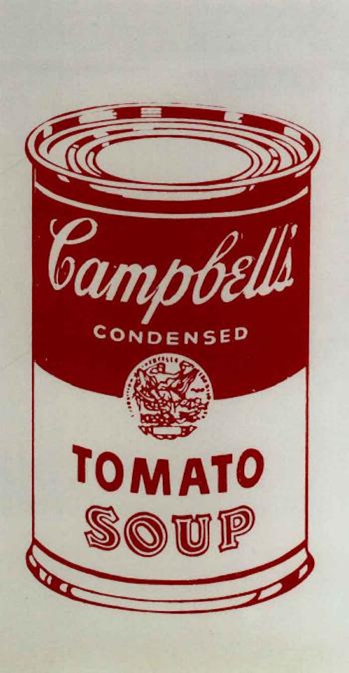 Campbell's soup can, tomato by Andy Warhol