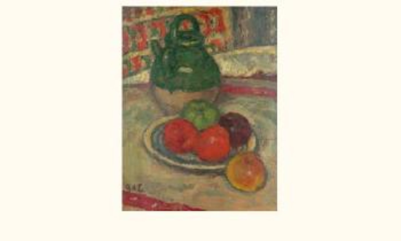 Nature morte a l'assiette de fruits et au pichet by Georges d’Espagnat