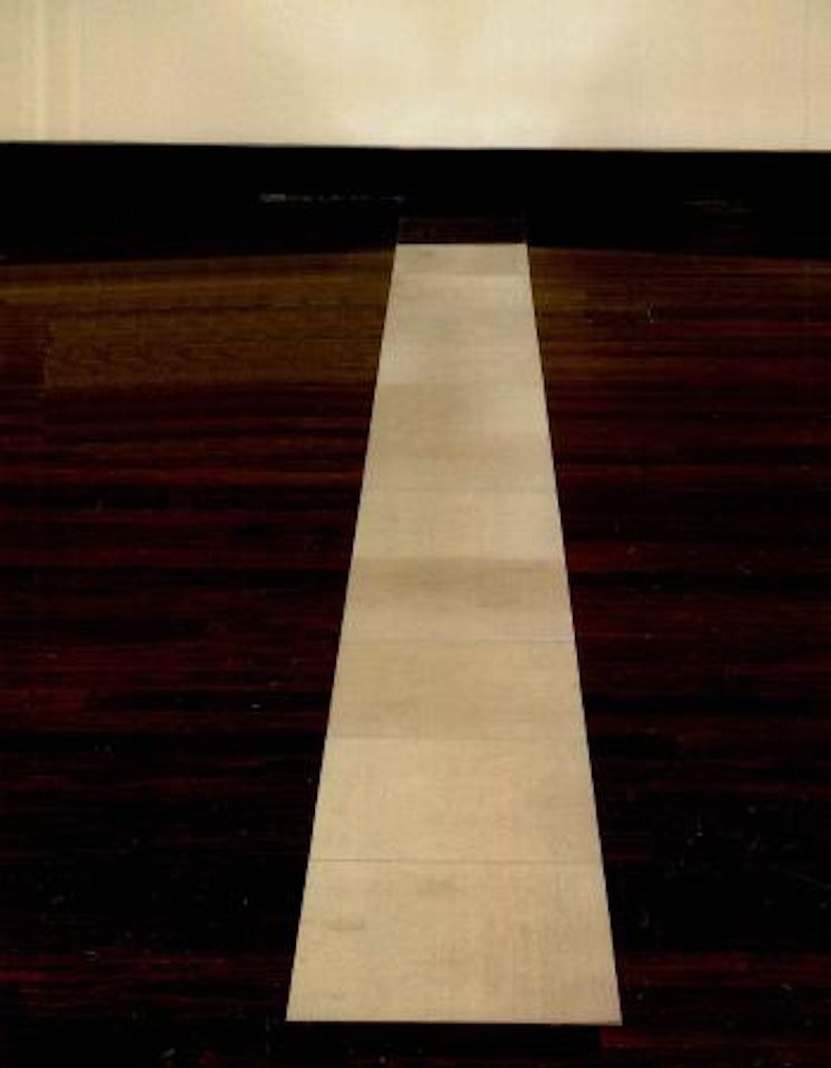 Thirteenth aluminium Cardinal by Carl Andre