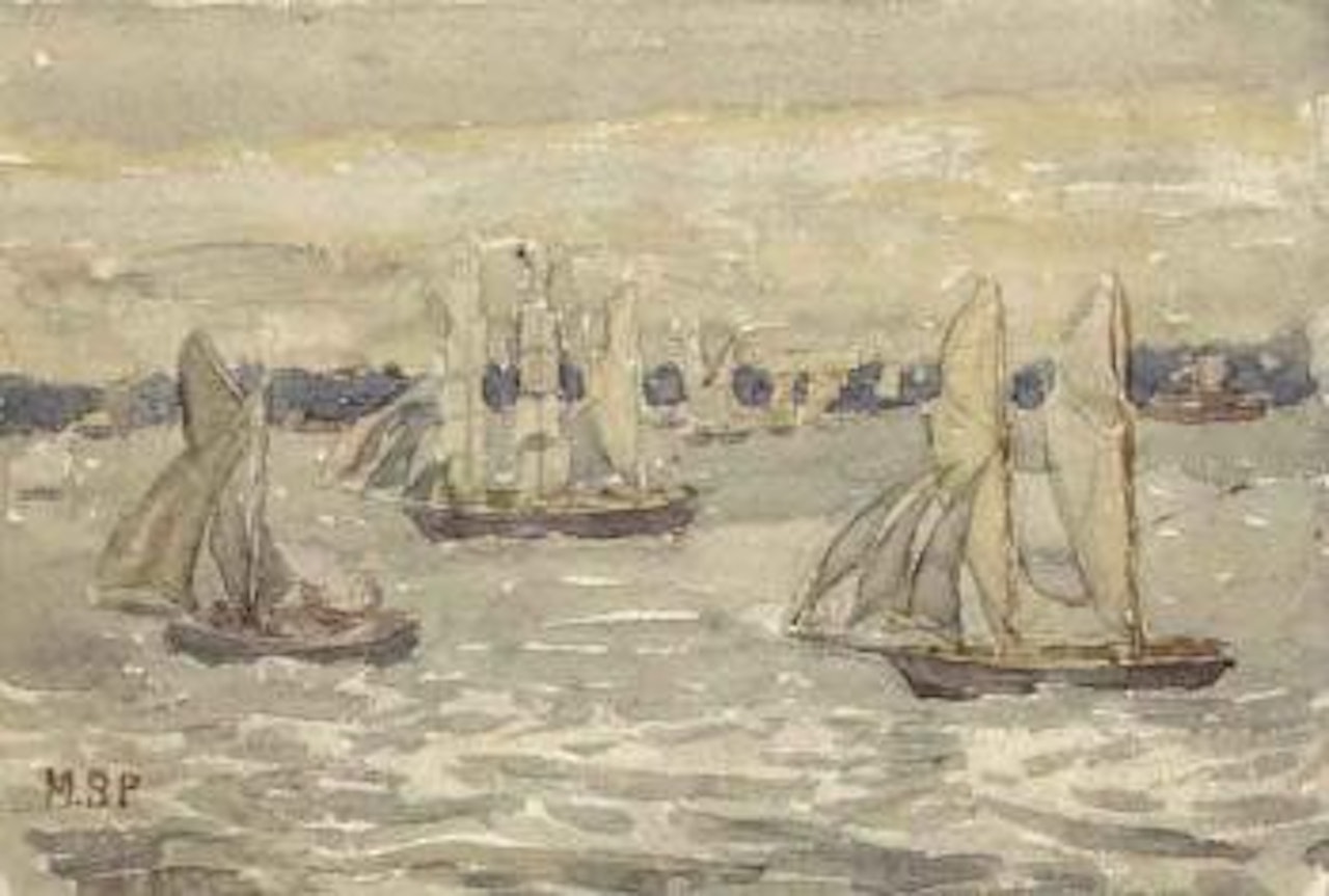 A grey day, Boston harbour by Maurice Prendergast
